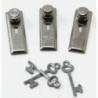 1/2 Scale Door Knob, Keyplate, Keys, Pewter, 6Pk