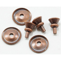Traditional Round Door Knob, 6/Pk, Oil Rub Bronze