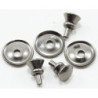 Traditional Round Door Knob, 6/Pk, Pewter