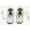 Purple Crystal Opryland Knob, 2/Pk, Satin Nickel