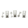 1/2 Scale Door Knob, Keyplate/Key, 6Pk, Satin Nick
