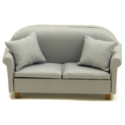 Sofa with Pillows, Gray