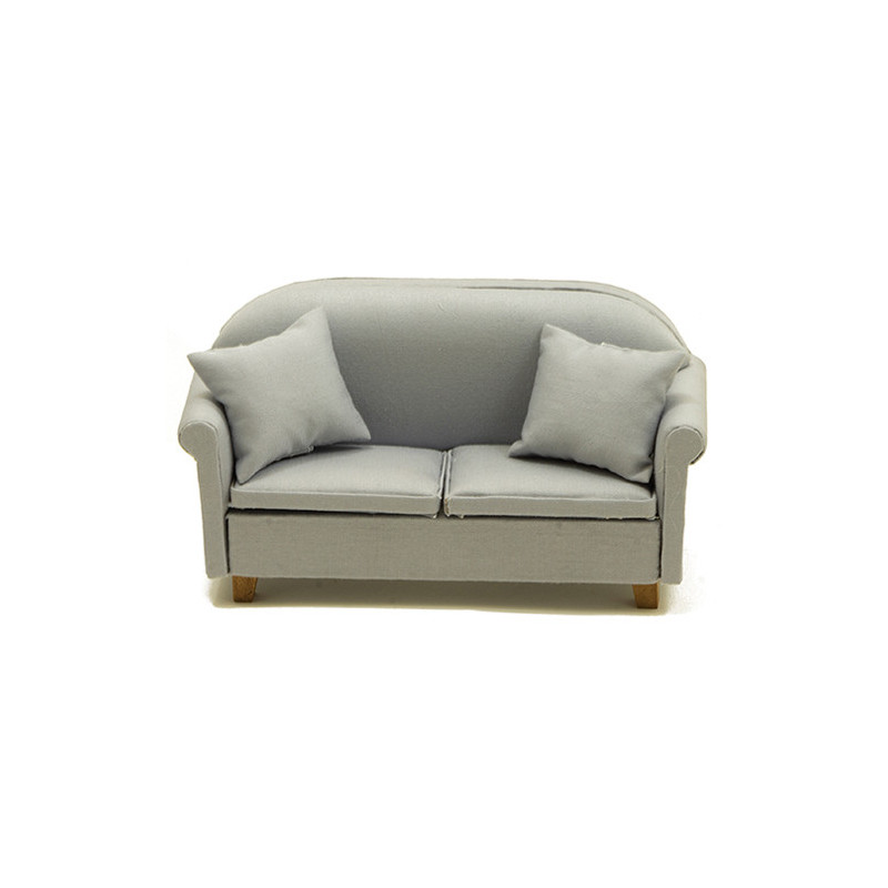Sofa with Pillows, Gray
