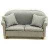 Sofa with Pillows, Gray