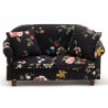 Sofa With Pillows, Black Floral