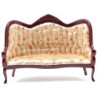 Victorian Sofa, Mahogany with Floral Fabric