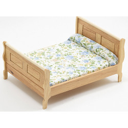 Sleigh Bed, Oak