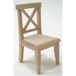 Cross Buck Chair, Unfinished
