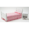 Single Bed & Night Stand, White