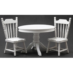 White Table with 2 Chairs