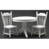 White Table with 2 Chairs