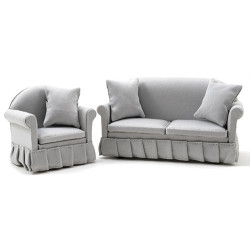 Sofa and Chair Set, Gray