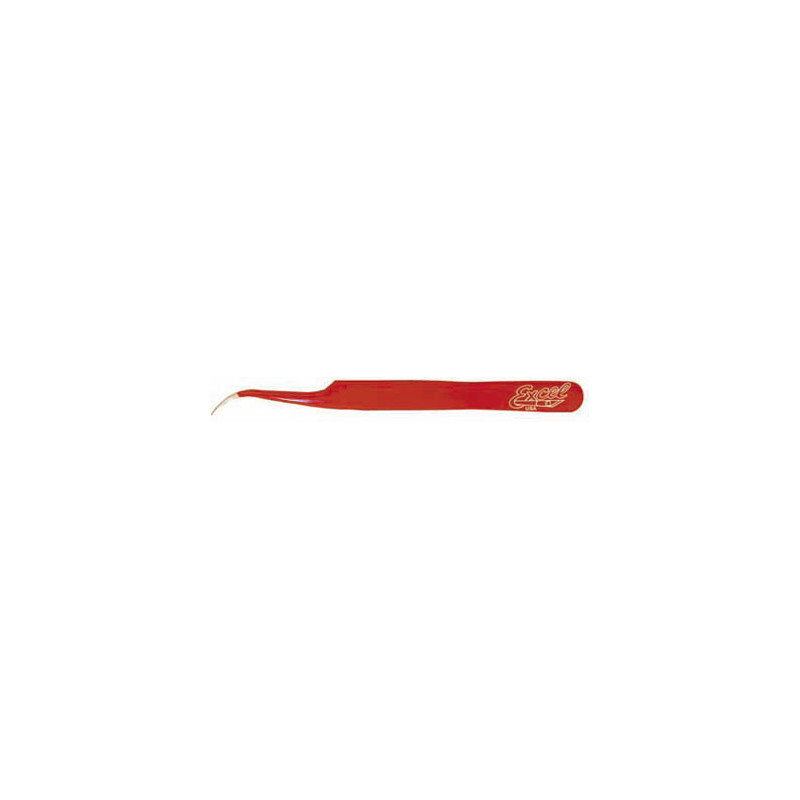 Red Slant Point Tweezers, Carded