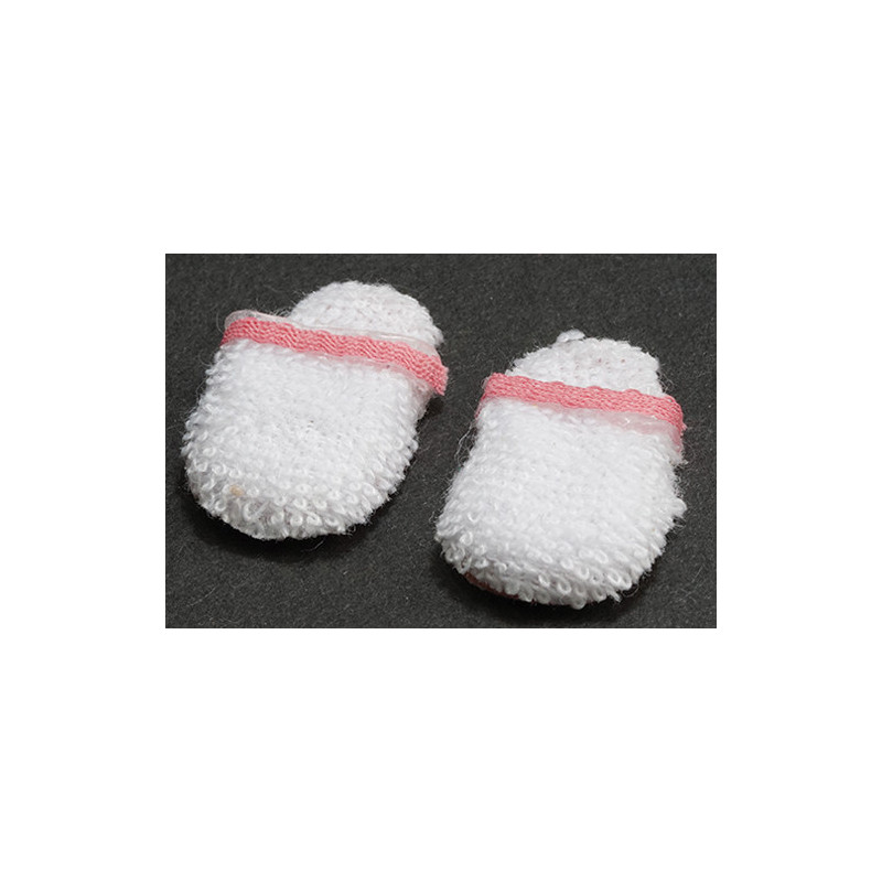 Women's Slippers White with Pink