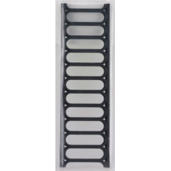 Modern Rail Fencing, Black, 2Pk