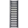 Modern Rail Fencing, Black, 2Pk