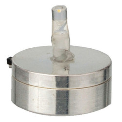 LED LA Base with Light Bulb Shiny Black