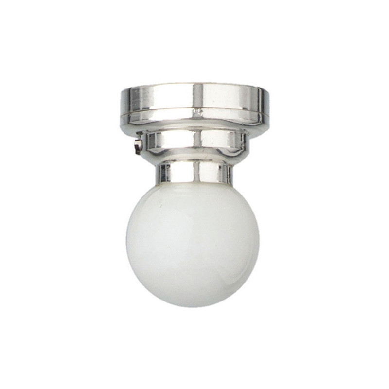 LED Silver Globe Ceiling Lamp