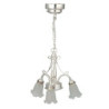 LED Silver 3-Arm Down Tulip Chandelier