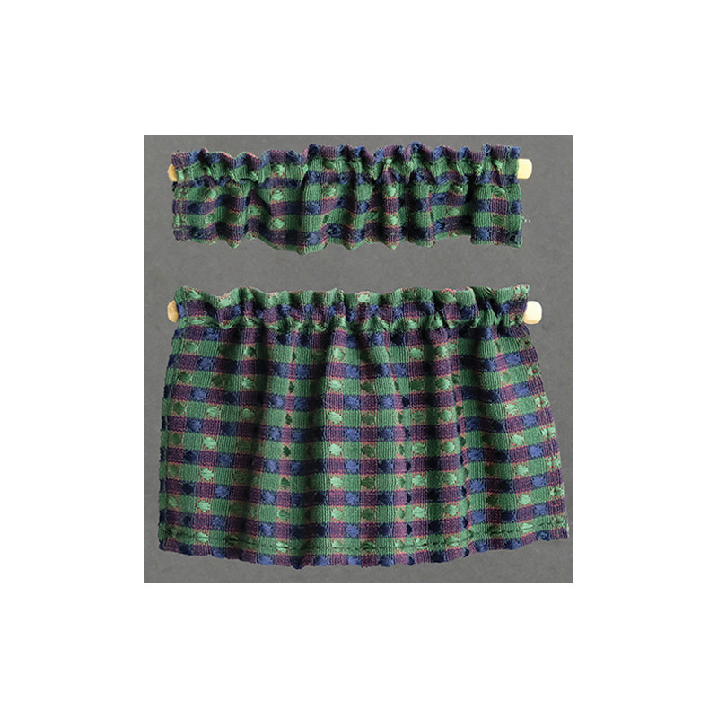 Cafe Curtains Green Blue