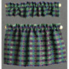 Cafe Curtains Green Blue