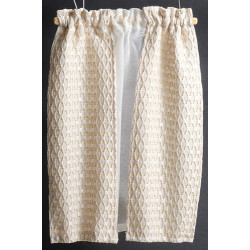 Draperies: Ecru Basket Weave With Sheer