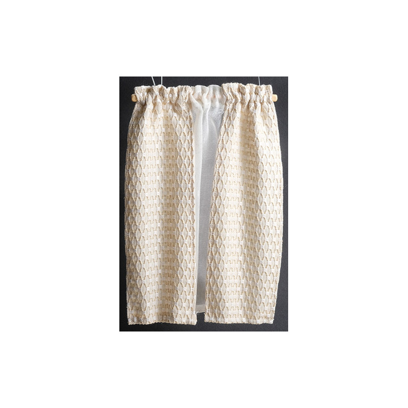 Draperies: Ecru Basket Weave With Sheer