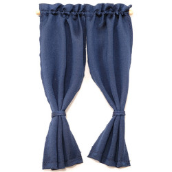 Curtains: Ruffled Sheer, Dark Blue