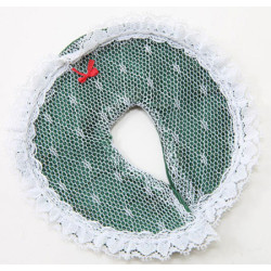 Tree Skirt, Lace Over Green Fabric