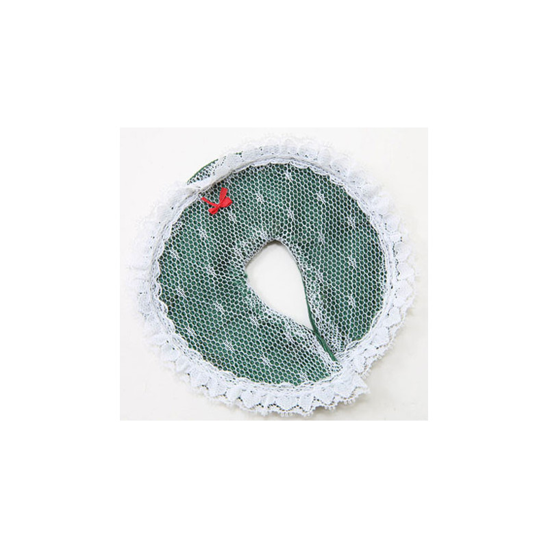 Tree Skirt, Lace Over Green Fabric