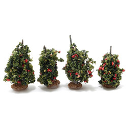 O-Scale Staked Tomato Plants, 4 Pieces