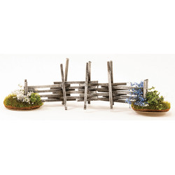 Cedar Fence with Flowers
