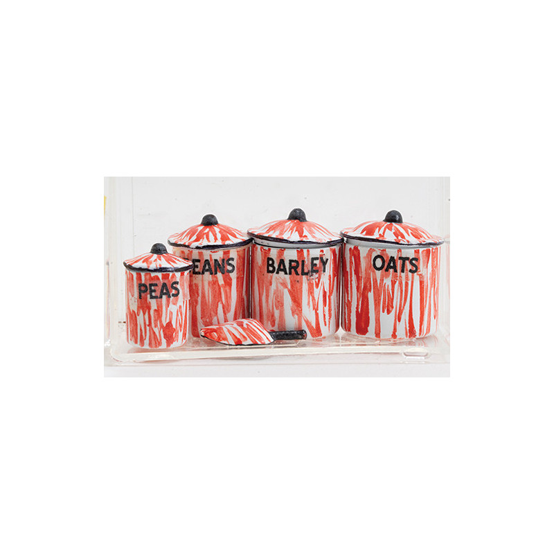 Oat, Bl, Bn, Pea Canister Set Fl R