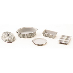 Baking Set 4Pc Grey Graniteware