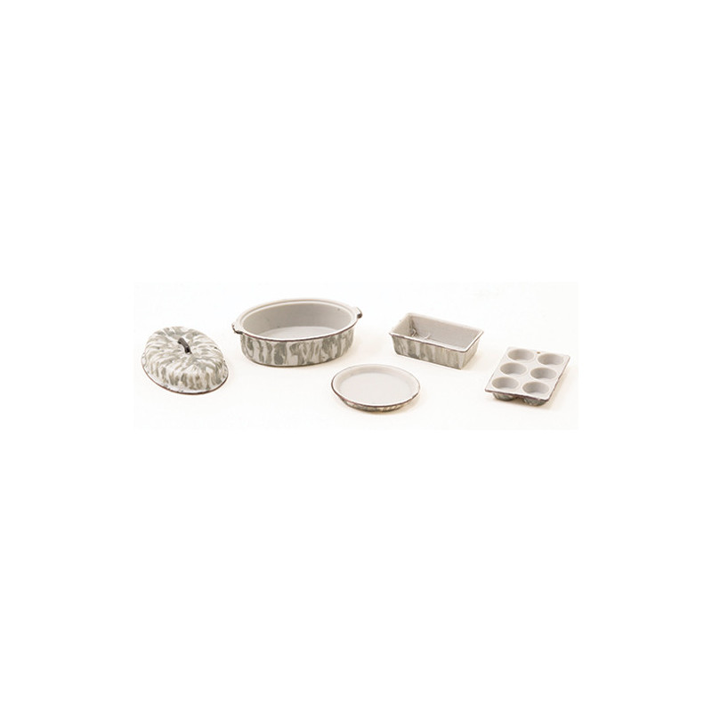Baking Set 4Pc Grey Graniteware