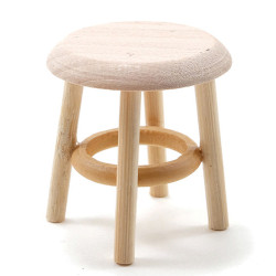 +Stool, Unfinished, 1-1/2 Inch