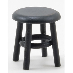 Stool, Distressed Black, 1-1/2 Inch