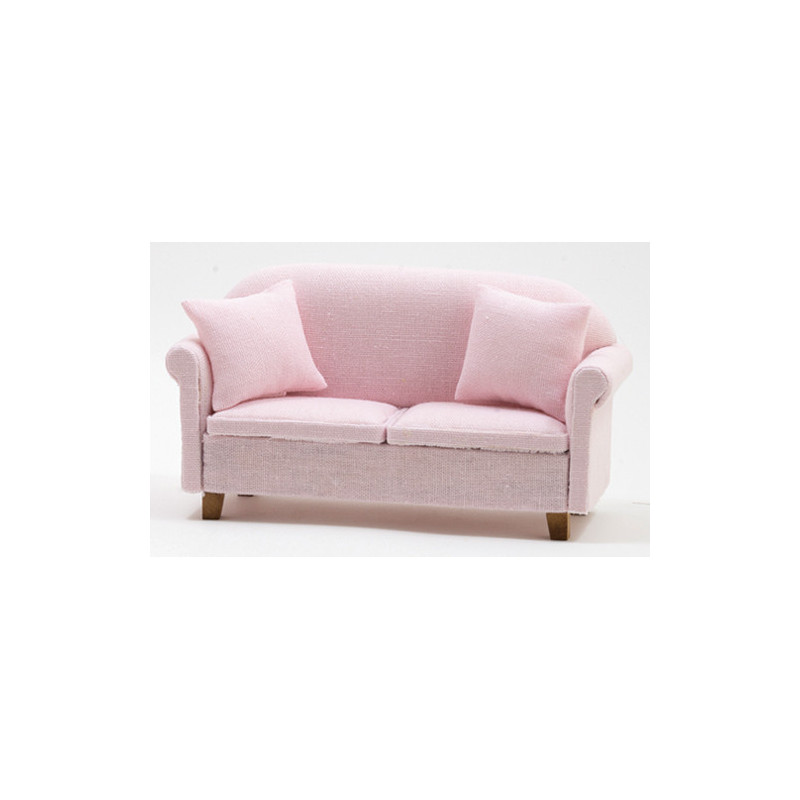 Sofa With Pillows, Pink
