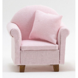 Chair With Pillow, Pink
