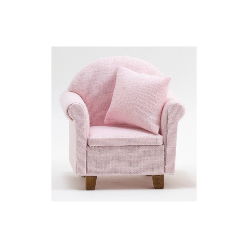 Chair With Pillow, Pink