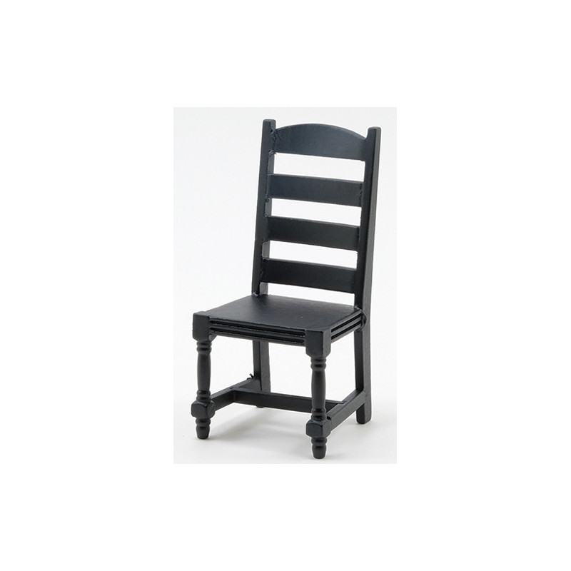 Ladder Back side Chair, Black