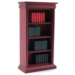Bookshelf & Books, Mahogany