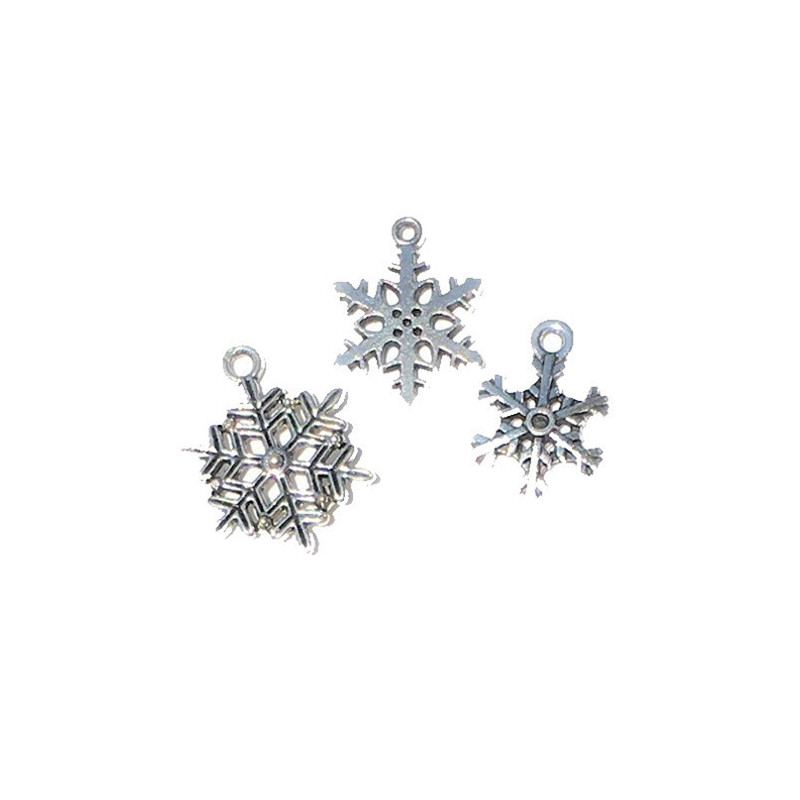 Silver Snowflake Ornament, 3pc
