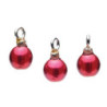 Red Pearl Ornaments, 3pc