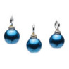 Royal Blue Pearl Ornaments, 3pc