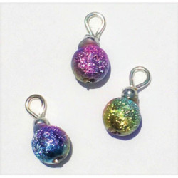 Peacock Blue Ornaments, 3pc