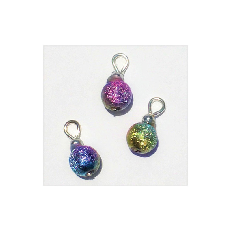 Peacock Blue Ornaments, 3pc