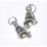 Silver Bell Ornaments, 2pc