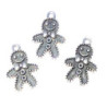 Silver Gingerbread Man Ornament, 3 PK