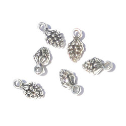 Silver Pinecone Ornaments, Pkg 6